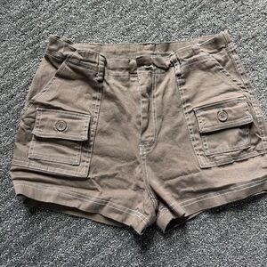 Harper & Ivy Brown Junior's Cargo Shorts Sz M 2.5” inseam